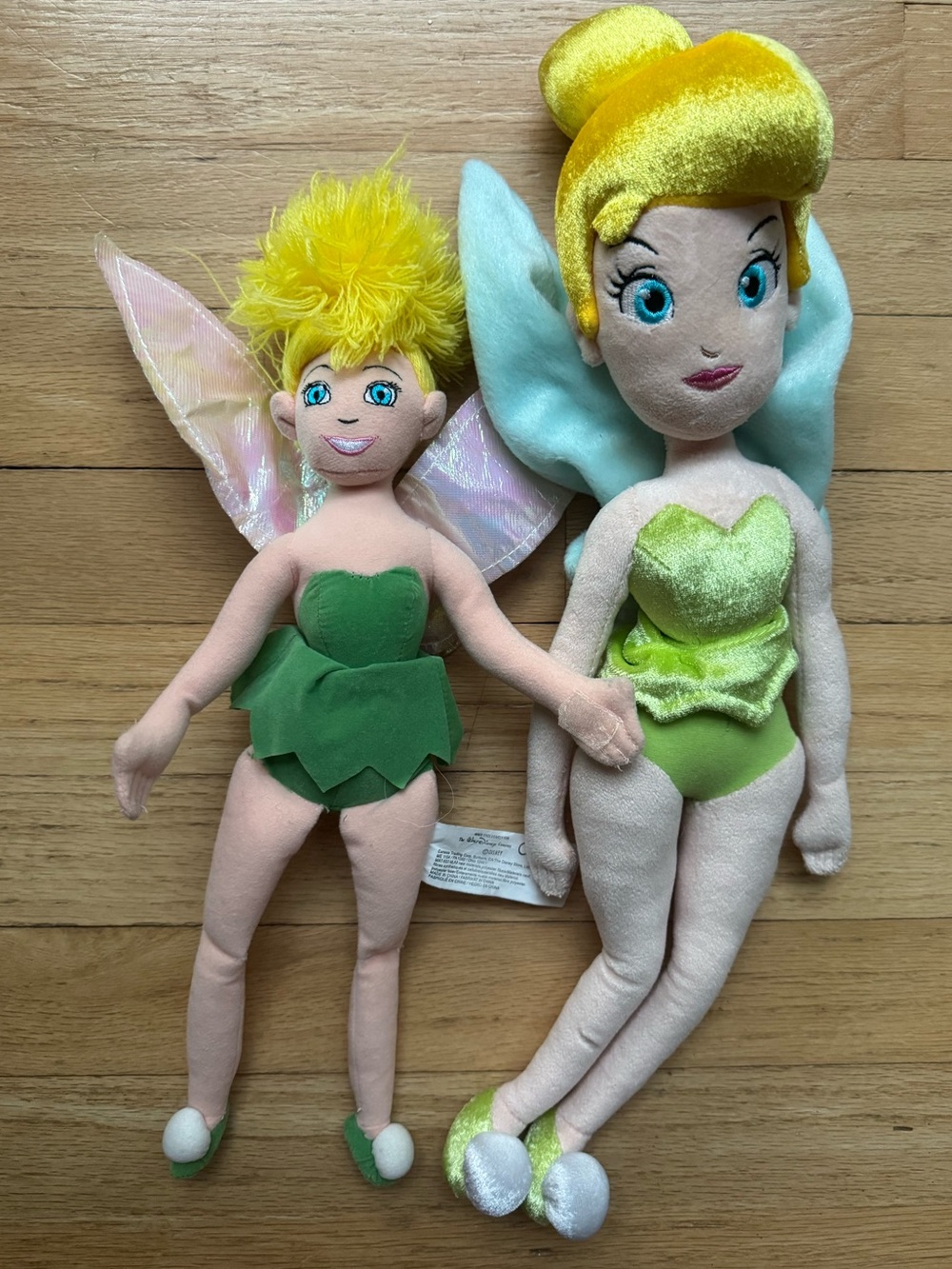 Disney store Tinker bell Fairy embroidered Plush Doll toys Set - of 2